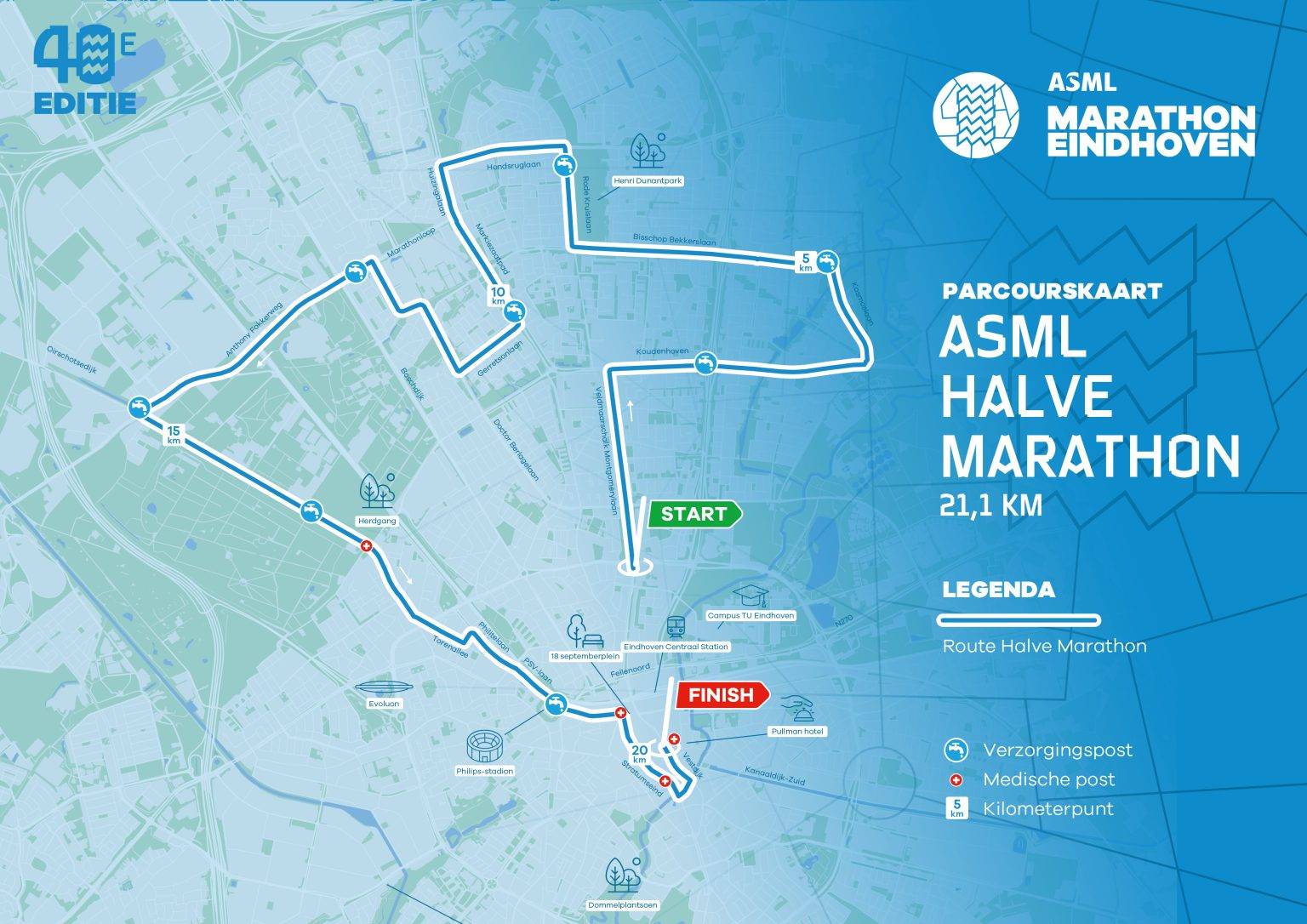 Parcours ASML Marathon Eindhoven